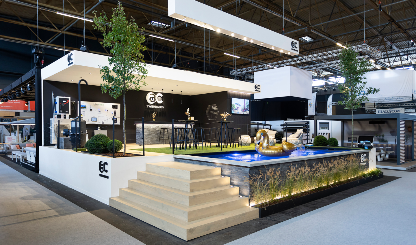 AC Zwembaden op Bis in Kortrijk – ‘Luxury Pool’ Beursstand van 100m2