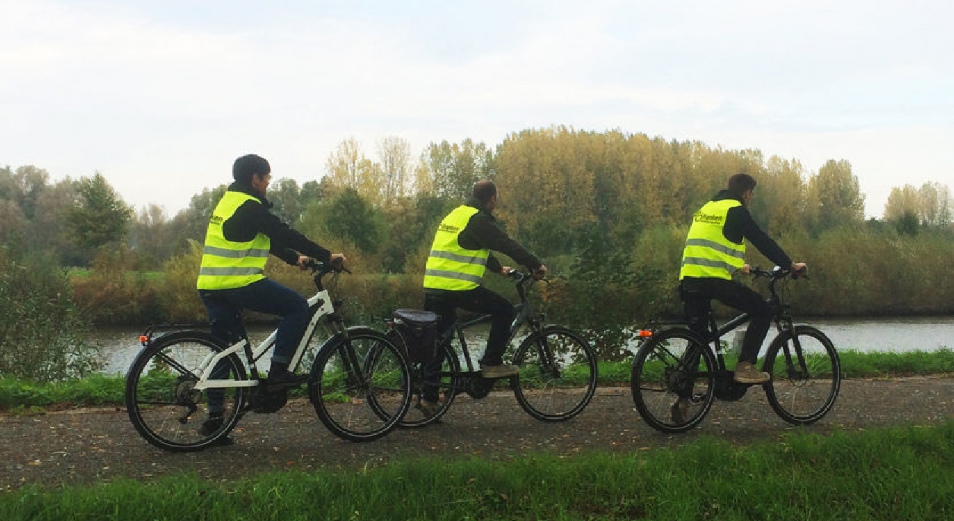 au travail par bici